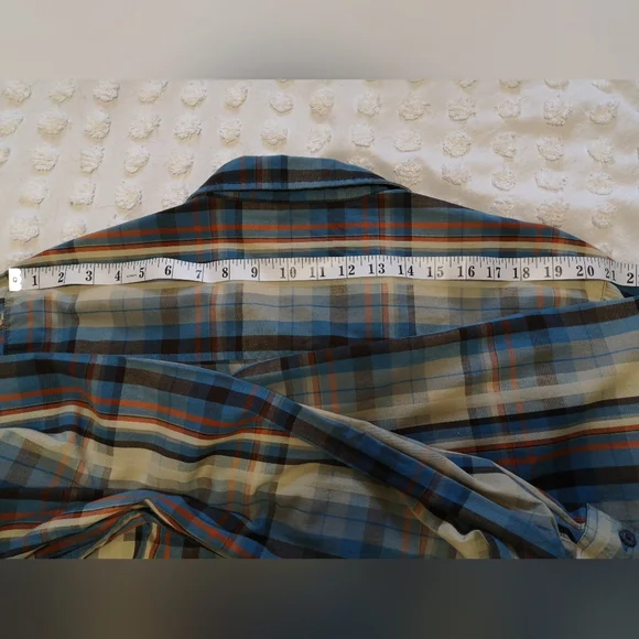 Prana Multicolor Plaid Long Sleeve Shirt Size XL - Picture 9 of 10